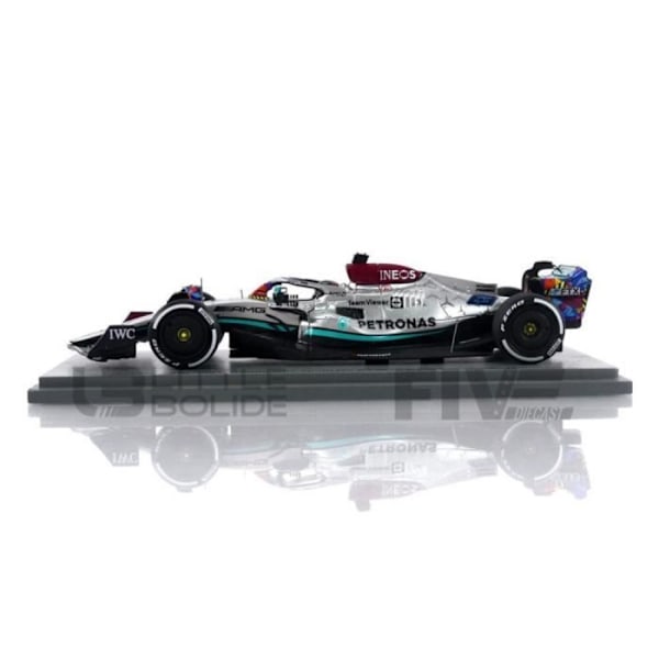 Samlarbil i miniatyr - SPARK 1/43 - MERCEDES-AMG W13 E Performance - Miami GP 2022 - Svart / Grå / Grön - S8537 Svart / Grå / Grön