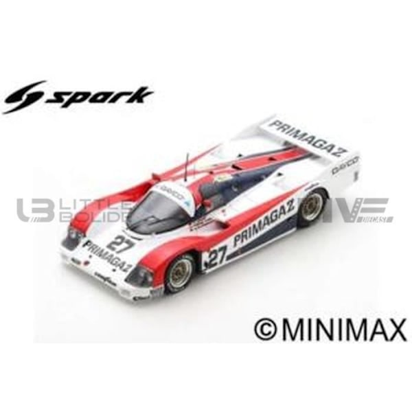 Samlarbil i miniatyr - SPARK 1/43 - PORSCHE 962 C - Le Mans 1990 - Vit / Röd - S9879