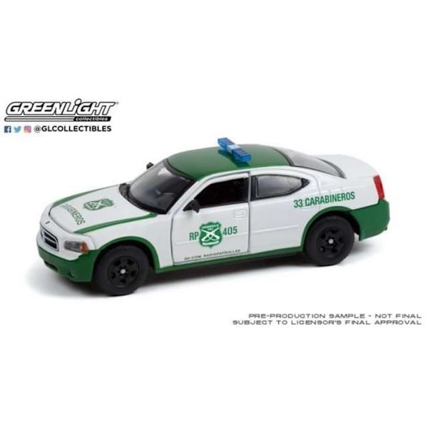 Monterade miniatyrer - Dodge Charger Carabineros de Chile 2006 1/43 Greenlight