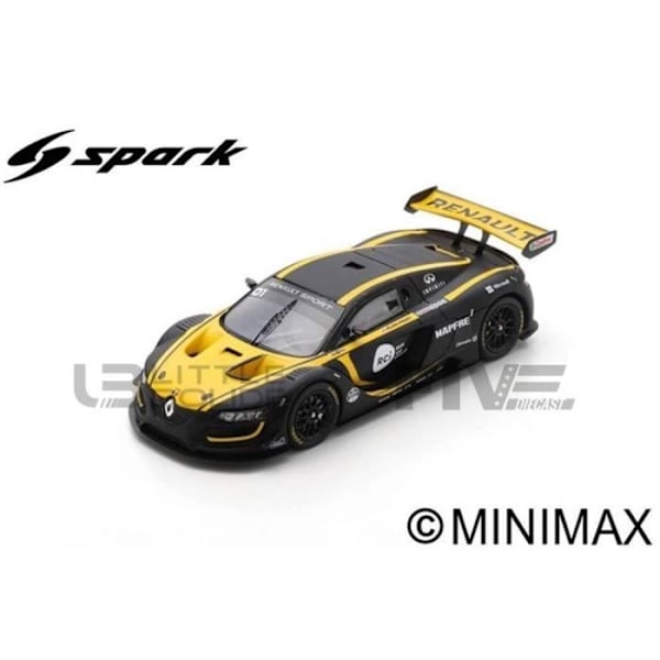 Miniatyrsamlingsbil - SPARK 1/43 - RENAULT R.S. 01 - Monaco GP 2018 - Svart / Gul - S7079