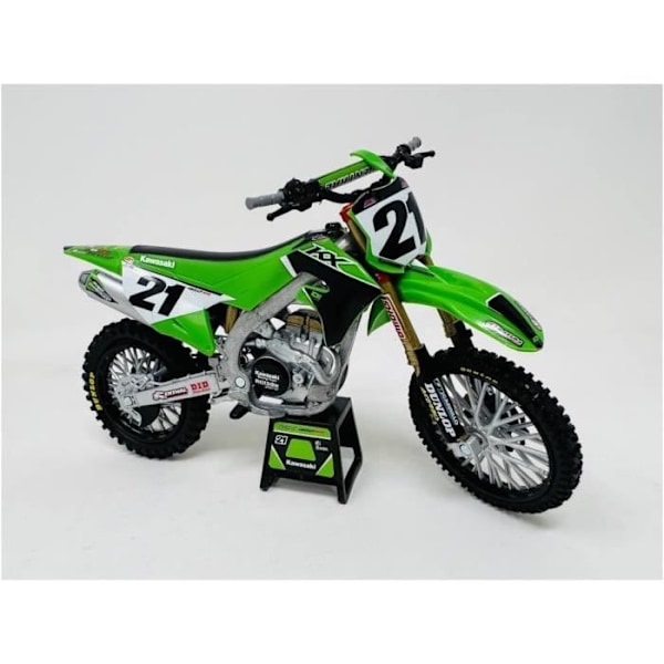 Miniatyrmotorcykel - Kawasaki - KX 450 - Jason ANDERSON - 1/12° - Grön Grön