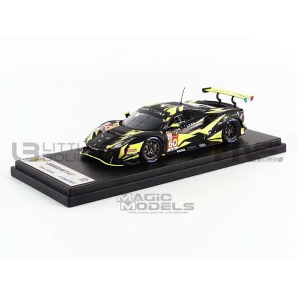 Samlarbil i miniatyr - LOOKSMART 1/43 - FERRARI 488 GTE Evo - Le Mans 2021 - Gul / Svart Gul svart