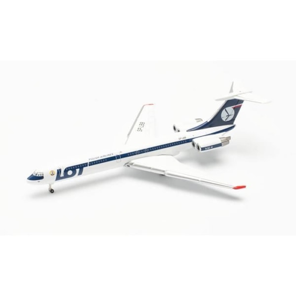 Monterade miniatyrer - Ilyushin IL-62M LOT Polish Airlines 1/500 Herpa