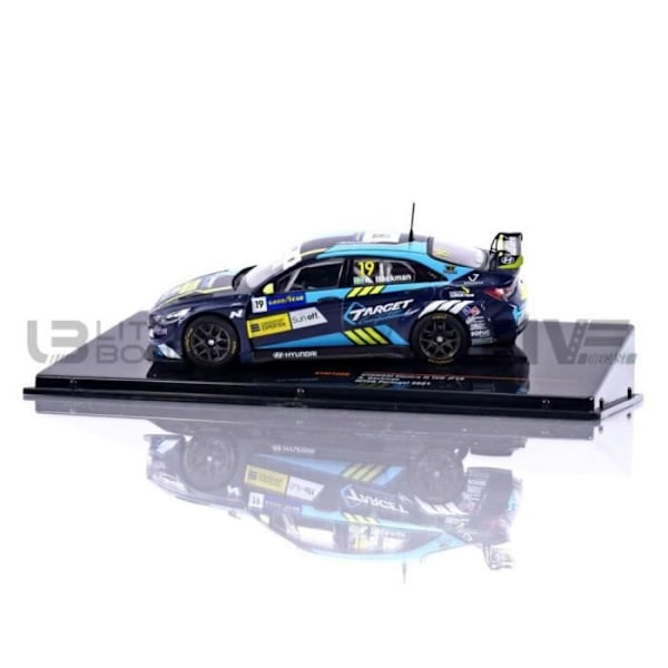 Miniatyrsamlingsbil - IXO 1/43 - HYUNDAI Elantra N - WTCR Portugal 2021 - Blå / Gul - GTM158B