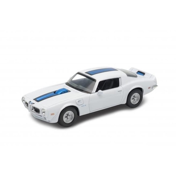 Miniatyrer monterade - Welly - Pontiac Firebird Trans 1972 - 1/24 - Vit - Interiör Vit