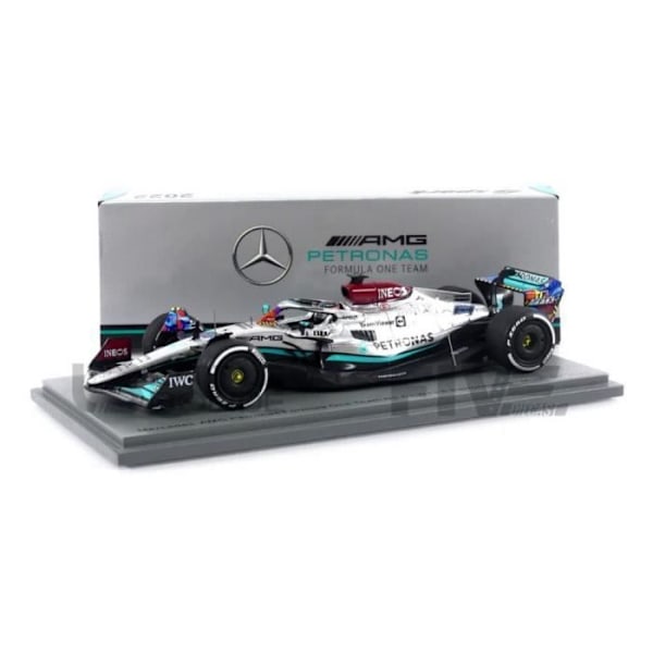 Samlarbil i miniatyr - SPARK 1/43 - MERCEDES-AMG W13 E Performance - Miami GP 2022 - Svart / Grå / Grön - S8537 Svart / Grå / Grön