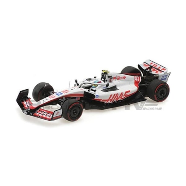 Samlarbil i miniatyr - MINICHAMPS 1/43 - HAAS F1 TEAM VF-22 - British GP 2022 - Röd / Vit / Svart - 417221047