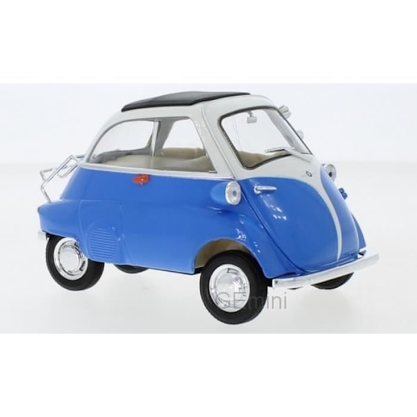 Monterade miniatyrer - Welly - BMW Isetta - 1/18 - Blå - Sedan & Coupe Blå