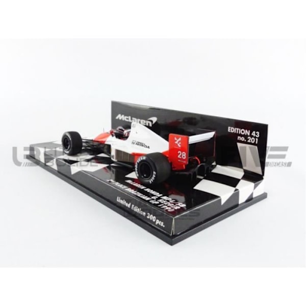 Samlarbil - MINICHAMPS 1/43 - MC-LAREN Honda MP4/5B - GP USA 1989 - Vit / Röd - 537904328