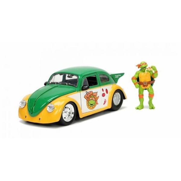 Monterade miniatyrer - Volkswagen Beetle Tortoise Drag med figur 1959 1/24 Jada