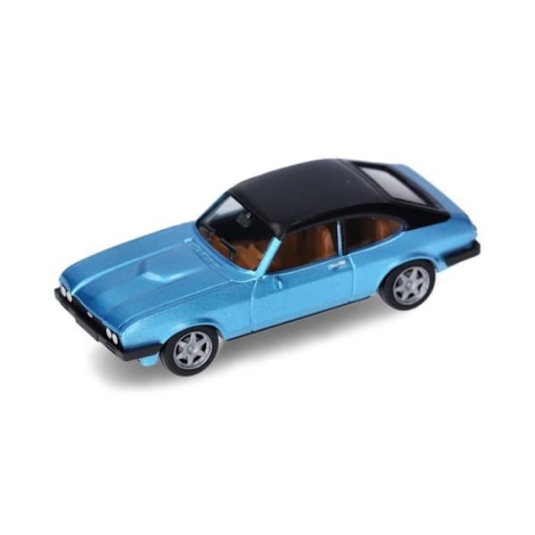 Monterade miniatyrer - Ford Capri II med vinyltak - blå 1/87 Herpa