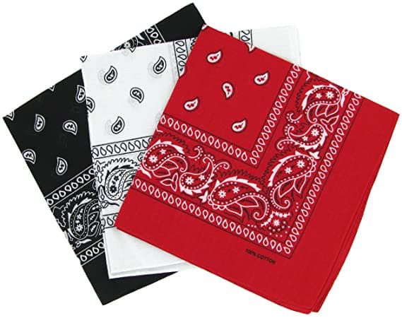 3-pack bandanas snus näsdukar svart vit röd