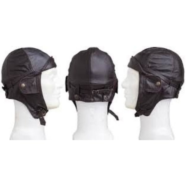 SV/XXL Retro Gammaldags Pilotmössa Motorhuva med Goggles svart