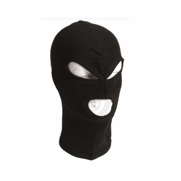 BOMULL Svart FINSTICKAD Balaclava / Rånarluva / Skidmask