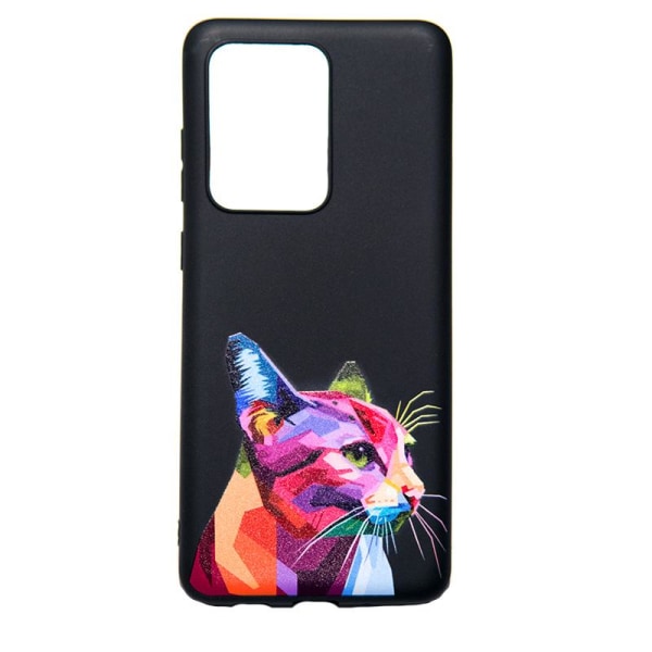 Samsung Galaxy s20 Ultra skal med kattmotiv, färgrik katt