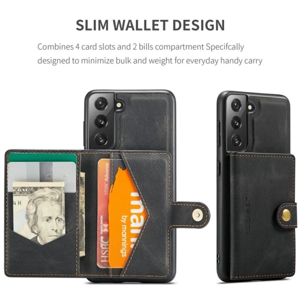 Premium skal med avtagbar plånbok - Samsung s21 Plus Svart