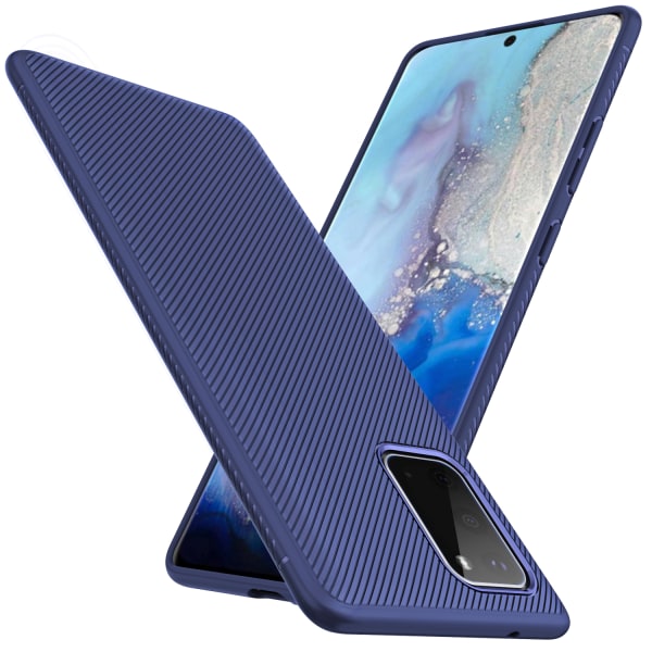 Greppvänligt skal till Samsung Galaxy s20 - Wavy Comfort blå