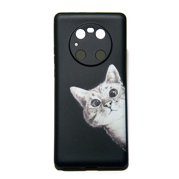 Huawei Mate 40 pro  Skal med kattmotiv, nyfiken katt