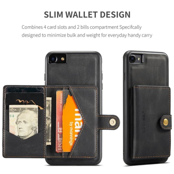 Premium skal med avtagbar plånbok till iPhone 6/7/8/SE (2020)