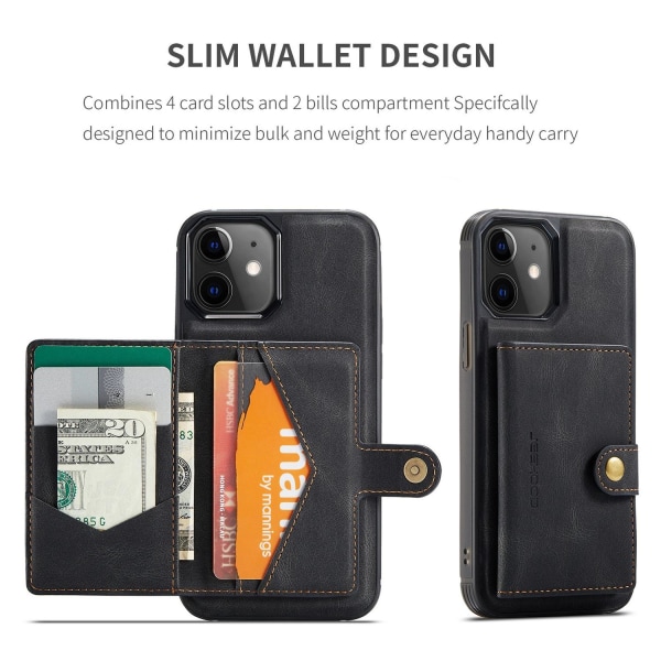 Premium skal med avtagbar plånbok till iPhone 12 / 12 Pro