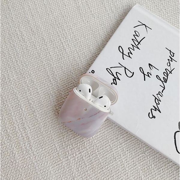 Airpods Shield  - skal med rosa marmor motiv Rosa