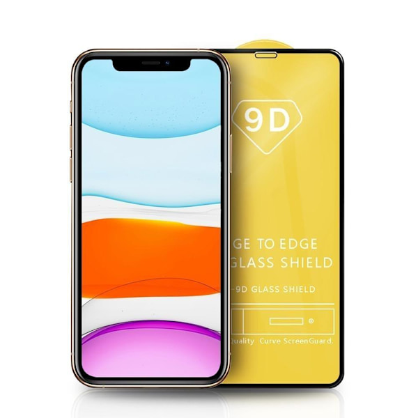 Heltäckande Iphone XR/11  - Bubbelfritt Härdat glas skärmskydd