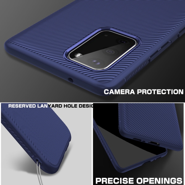 Greppvänligt skal till Samsung Galaxy s20 - Wavy Comfort blå