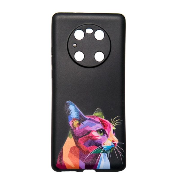 Huawei Mate 40 pro  Skal med kattmotiv, färgrik katt