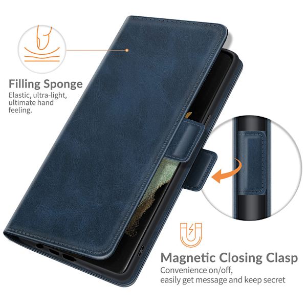 Plånboksfodral till Samsung Galaxy s22 Ultra blå