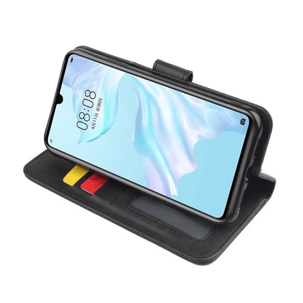 Praktisk läderfodral/mobilplånbok till Huawei p30