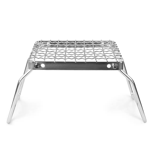 Lille sammenklappelig grill i rustfrit stål til camping, picnics, backpacking