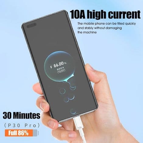 USB Typ-C datakabel. 10A snabbladdningskabel