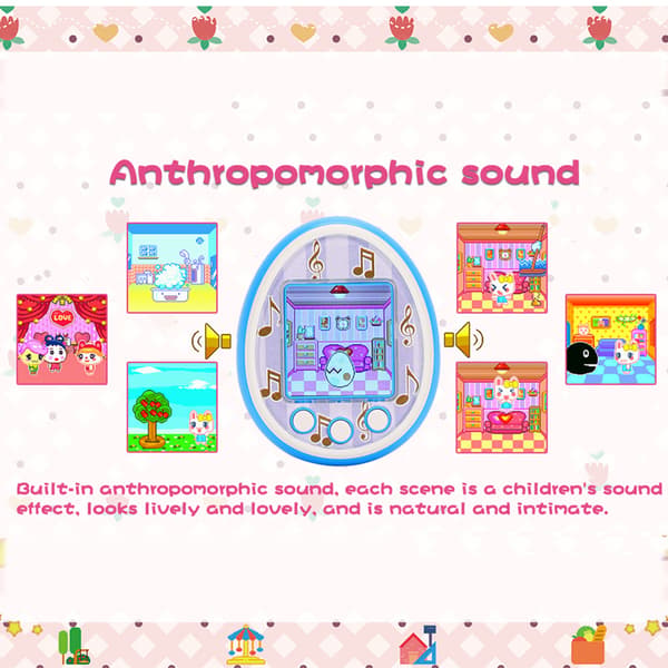 Tamagotchi Bærbart Virtuelt Kæledyrsspil Legetøj til Børn Gave