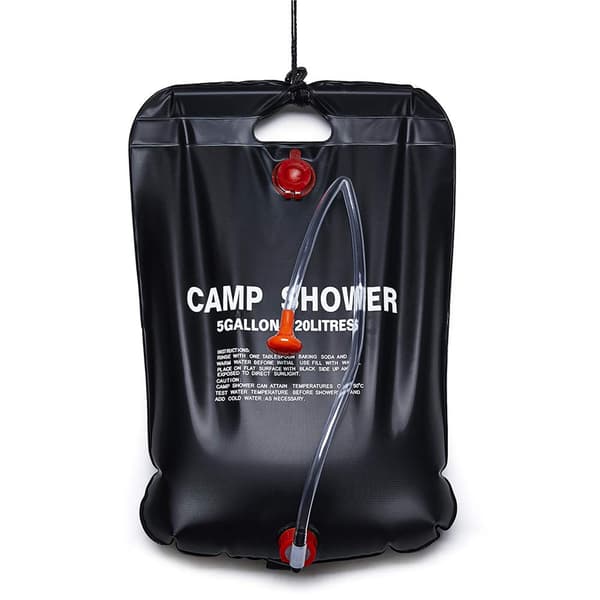 Bærbar 20L Solbruserpose til Camping og Udendørs Badning - Holdbar PVC