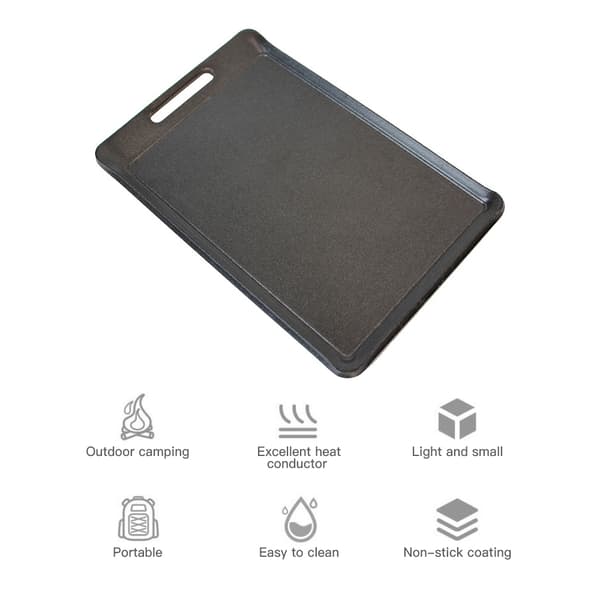 Mini non-stick grillpanne for BBQ, camping, backpacking, liten ostegrill