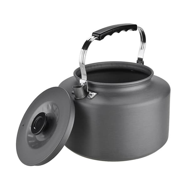 Bärbar 2L vattenkokare i aluminiumlegering för camping, picknick och inomhusbruk