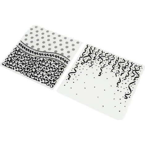 Prægefolder, sæt med 2 – Relief. 15,1 x 15,1 cm – Ideel til scrapbooking, kort og håndværk.