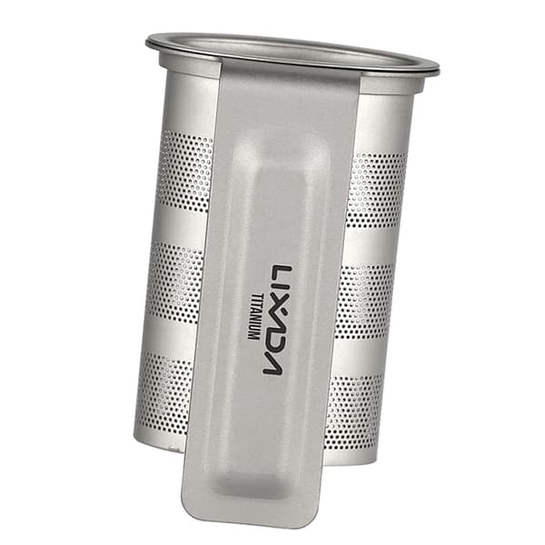 Te-infuser i titaniumnet til kop, lavet af rent titanium, med krog, 4,5x7,6cm
