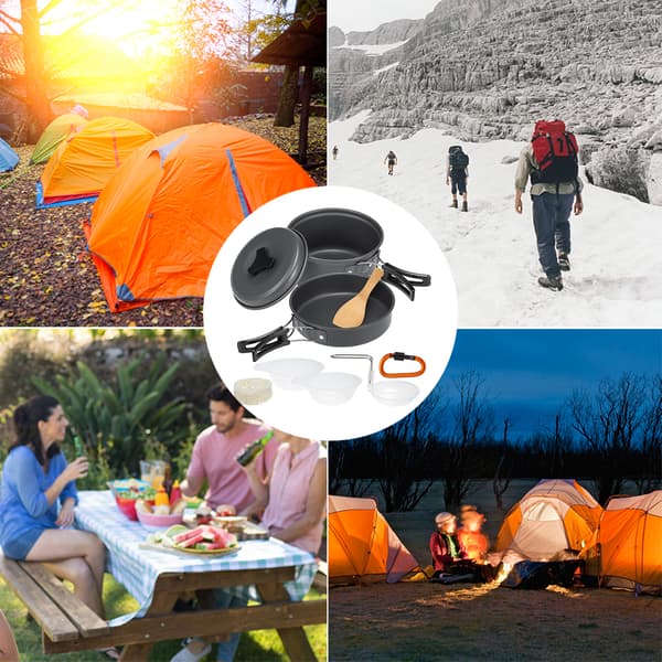 10-delat campingredskapssats Köksutrustning för camping och backpacking