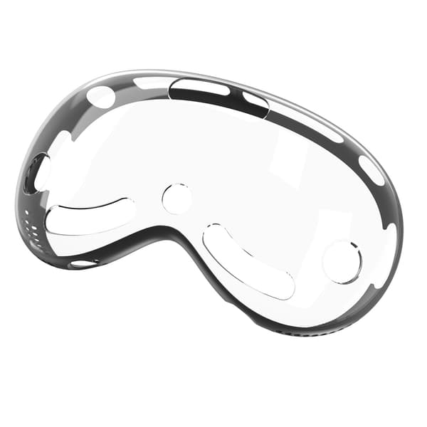 Transparent skyddsfodral för Vision Pro, stötsäker TPU PC, VR-headsetfodral, svart