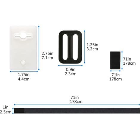 Stropp med krokodilleklemme - For bobleplastvalse - 8 stk - 183 cm x 2,5 cm