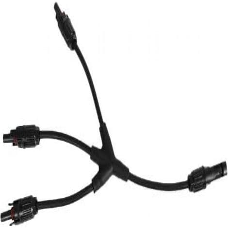 MC4 Y-gren solpanelstikadapter - 1 par M/FFF og 1 par F/MMM - Til solcelleinstallation - 2 stk.