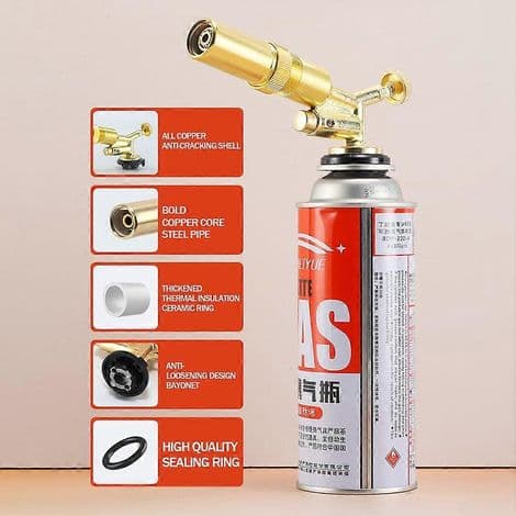Bærbar gassveisbrenner. Butanbrenner. Lighter for utendørs campinggrilling.