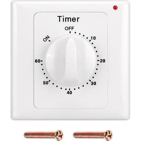 Højtydende pumpetimer, 220V AC. Elektronisk styring. Mekanisk nedtællingstimer. Timerstik - 60 min.