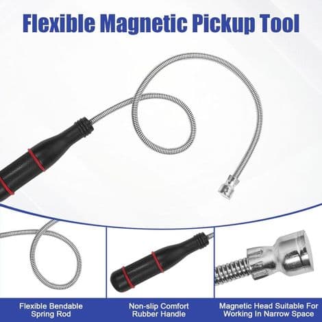 Sæt med 2 fleksible 22-tommer magnetiske opsamlingsværktøjer. Sammenfoldelig opsamlingsmagnet