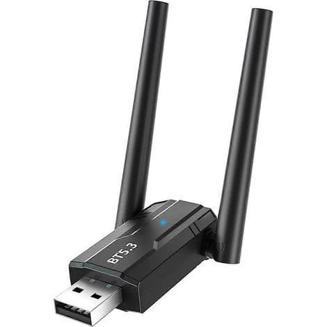 Driverløs 150M Bluetooth 5.3-adapter. USB Bluetooth-dongle til Windows 11/10. Mus og tastatur