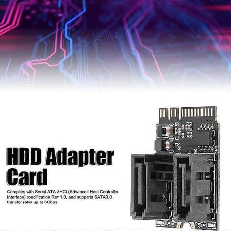 M.2 til SATA 3.0 NØKKEL A + E WIFI utvidelseskort. Adapter for M.2 til SATA harddisk (ingen driverinstallasjon nødvendig).