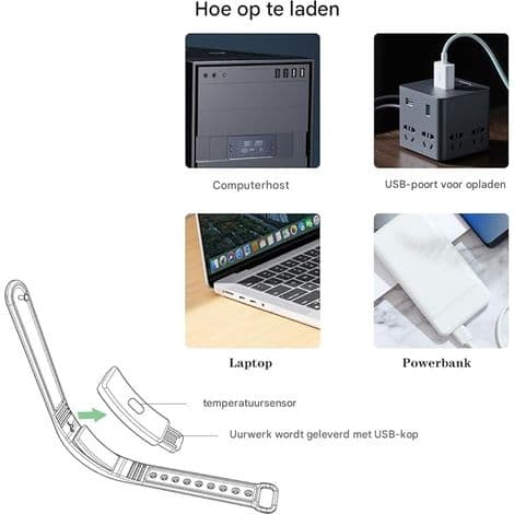 Vibrationsur - Lydløs Vibrationsvækkeur - Timer og 6 Programmerbare Påmindelser - Til Børn, Voksne og Ældre - Sort