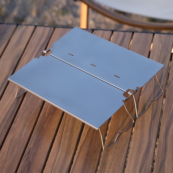 Fällbart Ti Eldstadsgallerbord för Camping, Picknick, Vandring och Utomhusbruk