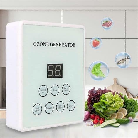 Aktiv ozongenerator. Smart desinfeksjonsmiddel for frukt og grønnsaker. Multifunksjonell luftrenser. EU-plugg